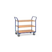Tischwagen, Tragl. 200kg, 3 Etage(n), Ladefl. LxB 850x500mm, Holzetage