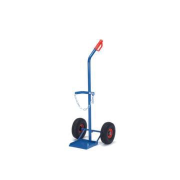 Flaschenkarre, Tragl. 100kg, 1x20/50l Flasche, m. Kette, RAL5007
