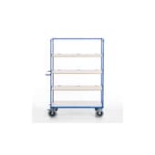 Etagenwagen, Tragl. 600kg, 4 Etage(n), Ladefl. LxB 1200x740mm, Holzetage