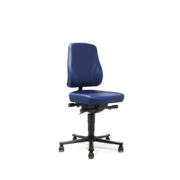 Arbeitsdrehstuhl,Sitz Kunstleder blau,Sitz HxBxT 450-600x460x410-470mm