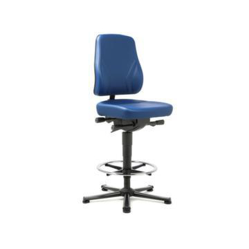 Arbeitsdrehstuhl,Sitz Kunstleder blau,Sitz HxBxT 570-830x460x410-470mm