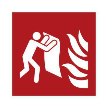 Brandschutzschild, Löschdecke, Aufkleber, Folie, langnachleuchtend