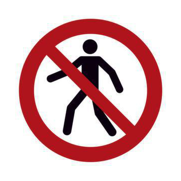 Verbotsschild, f. Fußgänger verboten, Aufkleber, Folie, Standard, Ø 400mm