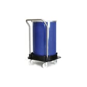 Fahrbare PE-Auffangwanne, f. 1x200l Fass, Auffangvol. 25l, HxØ 1100x670mm