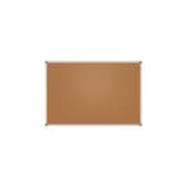 Pinntafel, HxB 1000x1500mm, Tafel Kork, braun, pinnbar, Rahmen Alu silber