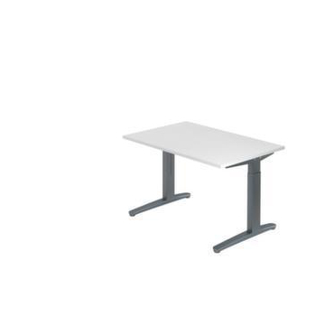 Höhenverstellbarer Schreibtisch, HxBxT 650-850x1200x800mm, Platte weiß
