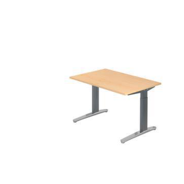 Höhenverstellbarer Schreibtisch,HxBxT 650-850x1200x800mm,Platte Ahorn