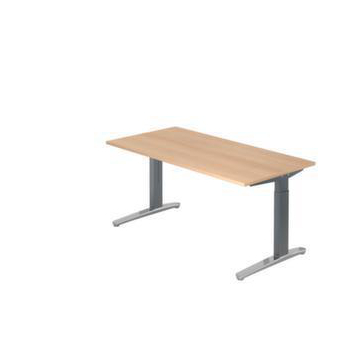 Höhenverstellbarer Schreibtisch,HxBxT 650-850x1600x800mm,Platte Eiche