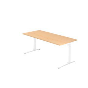 Höhenverstellbarer Schreibtisch,HxBxT 650-850x1800x800mm,Platte Ahorn