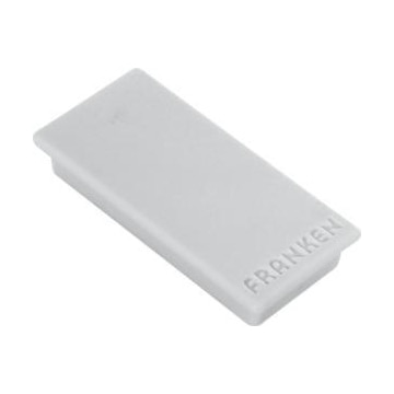Magnet, m. Kratzschutz, HxB 23x50mm, grau, Haftkraft 1kg