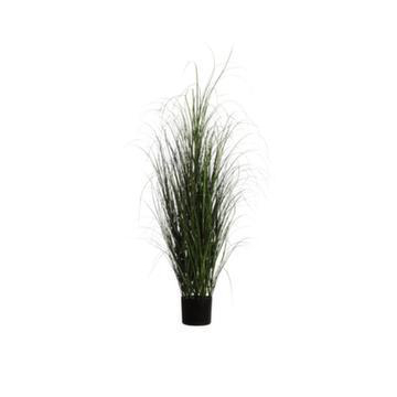 Kunstpflanze Gras, H 1300mm, PVC, Topf Kunststoff schwarz