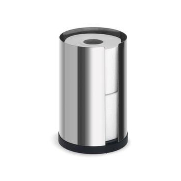 WC-Rollenhalter,HxØ 220x137mm,f. 2 Rolle(n),Gehäuse Edelstahl poliert