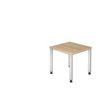 Höhenverstellbarer Schreibtisch, HxBxT 685-810x800x800mm, Platte Eiche