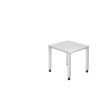Höhenverstellbarer Schreibtisch, HxBxT 685-810x800x800mm, Platte weiß