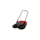 Kehrmaschine, Hand-Antrieb, Kehr B 970mm, 50l, 2 Tellerbesen, 1 Kehrwalze