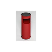 Kombiascher, HxØ 610x250mm, 17l, Korpus Stahl rot, Säulenform