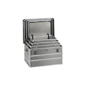 Alu-Transportkisten-Set, Wände geschlossen, Boden geschlossen, 4 Kisten