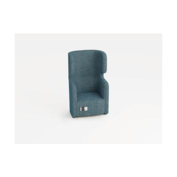 Sessel,1-Sitzer,schallabsorbierend,Stoff hellblau,HxBxT 1330x860x760mm