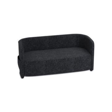 Sofa, 2-Sitzer, Stoff dunkelgrau, HxBxT 760x1570x760mm, 2 Seitentaschen