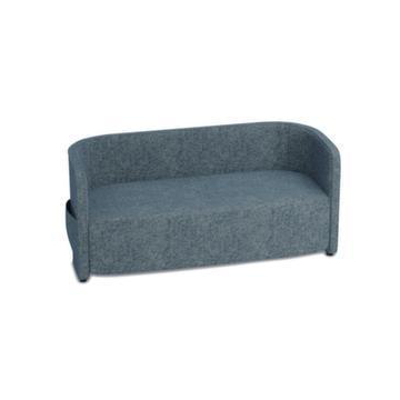 Sofa, 2-Sitzer, Stoff hellblau, HxBxT 760x1570x760mm, 2 Seitentaschen