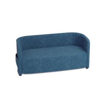 Sofa, 2-Sitzer, Stoff blau, HxBxT 760x1570x760mm, 2 Seitentaschen