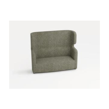 Sofa,2-Sitzer,schallabsorbierend,Stoff hellgrau,HxBxT 1330x1570x760mm
