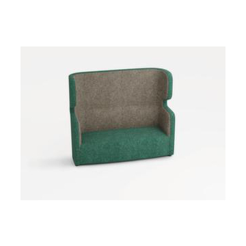 Sofa,2-Sitzer,schallabsorbierend,Stoff türkis/beige,HxBxT 1330x1570x760mm