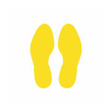 Klebesymbol, Fuß, Markierung HxB 297x110mm, gelb, rutschhemmend