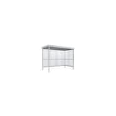 Raucher-Unterstand, HxBxT 2360x2960x1580mm, Wände Wellpolycarbonat