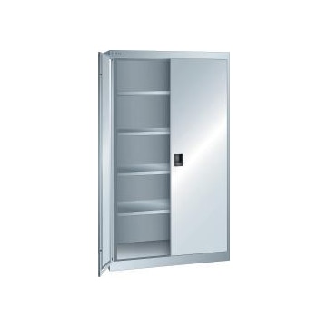 Schwerlast-Flügeltürenschrank, HxBxT 1950x1100x641mm, Lackierung RAL7035