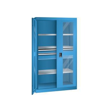 Schwerlast-Flügeltürenschrank, HxBxT 1950x1100x641mm, Lackierung RAL5012