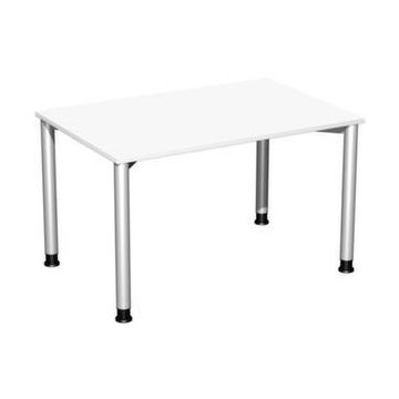 Höhenverstellbarer Schreibtisch, HxBxT 680-800x1200x800mm, Platte weiß