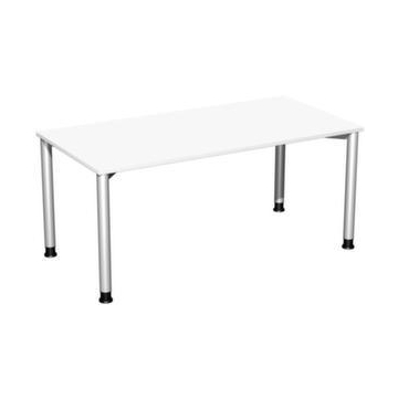 Höhenverstellbarer Schreibtisch, HxBxT 680-800x1600x800mm, Platte weiß