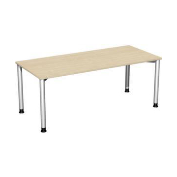 Höhenverstellbarer Schreibtisch,HxBxT 680-800x1800x800mm,Platte Ahorn
