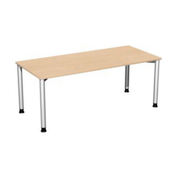 Höhenverstellbarer Schreibtisch,HxBxT 680-800x1800x800mm,Platte Buche