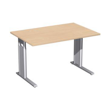 Höhenverstellbarer Schreibtisch, HxBxT 680-800x1200x800mm, Dekor Buche