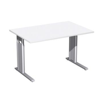 Höhenverstellbarer Schreibtisch, HxBxT 680-820x1200x800mm, Platte weiß