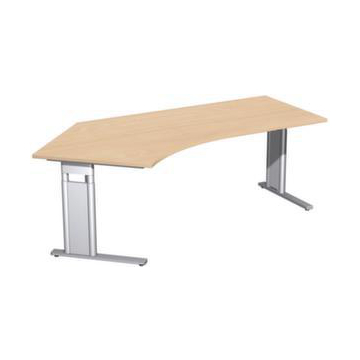 Höhenverstellbarer Winkel-Schreibtisch, HxBxT 680-820x2166x1130mm