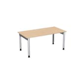 Höhenverstellbarer Schreibtisch, HxBxT 680-800x1600x800mm, Dekor Buche