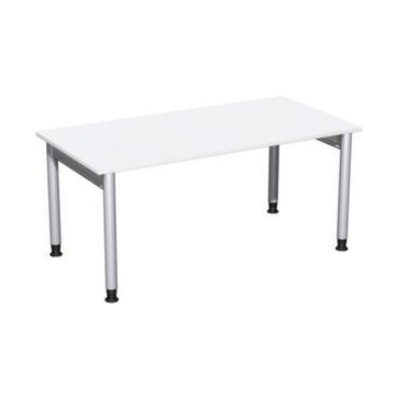 Höhenverstellbarer Schreibtisch, HxBxT 680-800x1600x800mm, Dekor weiß