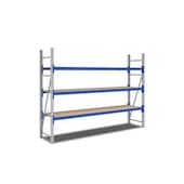 Weitspannregal,Grundfeld,HxBxT 2000x2820x600mm,Fachl. 500kg,3xHolzboden