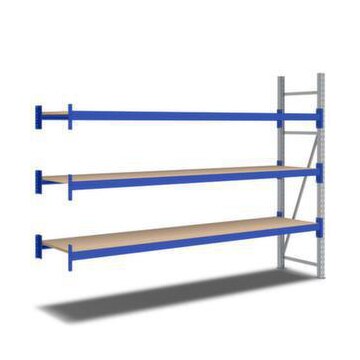 Weitspannregal,Anbaufeld,HxBxT 2000x2760x600mm,Fachl. 500kg,3xHolzboden