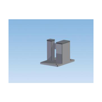 T-Pfosten,f. Trennwandsystem,H 2200mm,Stahl pulverbesch.,RAL5002
