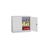 Großraum-Flügeltürenschrank,HxBxT 1000x1200x400mm,RAL7035,Front RAL7035