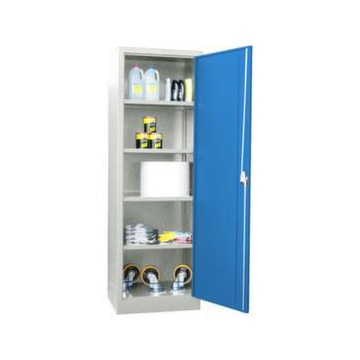 Universalschrank,HxBxT 1950x640x500mm,4xStahlboden,RAL7035,Front RAL5012