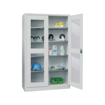 Großraum-Flügeltürenschrank,HxBxT 1950x1200x400mm,RAL7035,Front RAL7016