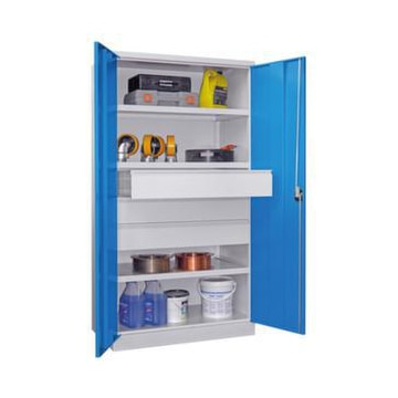 Systemschrank,HxBxT 1950x1040x630mm,3xStahlboden,RAL7035,Front RAL5012