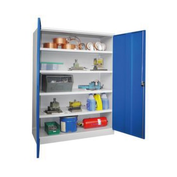 Schwerlast-Flügeltürenschrank,HxBxT 1950x1470x630mm,RAL7035,Front RAL5010