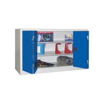 Großraum-Falttürenschrank, HxBxT 1000x1500x500mm, RAL7035, Front RAL5010