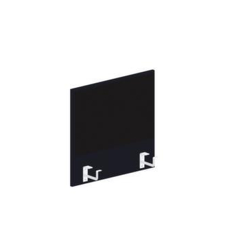 Thekenblende, f. Schreibtisch, Anbau links, CC-schwarz, BN8033-schwarz